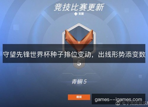 守望先锋世界杯种子排位变动，出线形势添变数